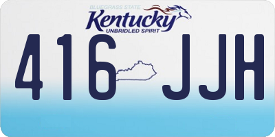 KY license plate 416JJH