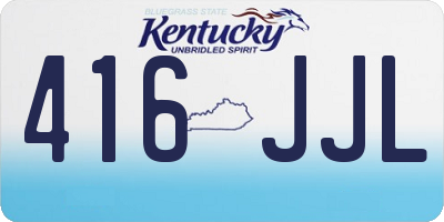 KY license plate 416JJL