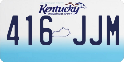 KY license plate 416JJM
