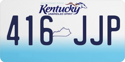 KY license plate 416JJP