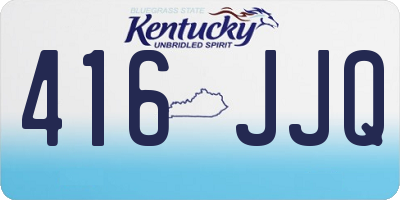 KY license plate 416JJQ