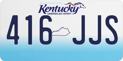 KY license plate 416JJS