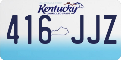 KY license plate 416JJZ