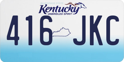 KY license plate 416JKC