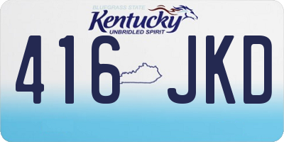 KY license plate 416JKD