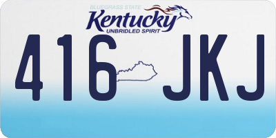 KY license plate 416JKJ