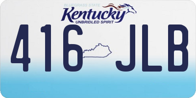 KY license plate 416JLB