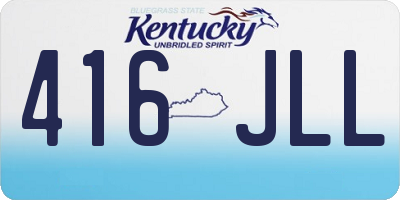 KY license plate 416JLL