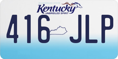 KY license plate 416JLP