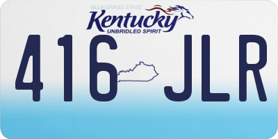 KY license plate 416JLR