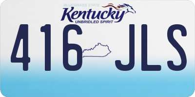 KY license plate 416JLS
