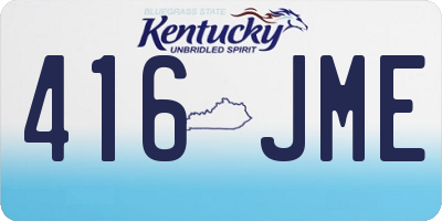KY license plate 416JME