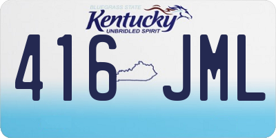 KY license plate 416JML