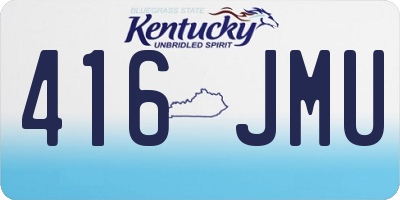 KY license plate 416JMU