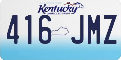 KY license plate 416JMZ