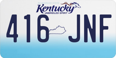 KY license plate 416JNF
