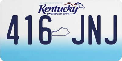 KY license plate 416JNJ