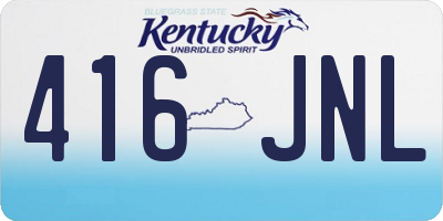 KY license plate 416JNL