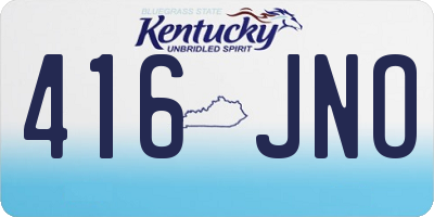 KY license plate 416JNO
