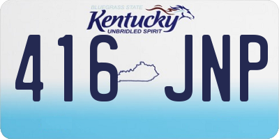KY license plate 416JNP