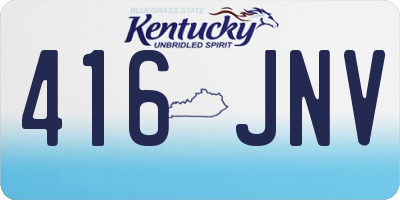 KY license plate 416JNV