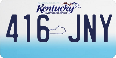 KY license plate 416JNY