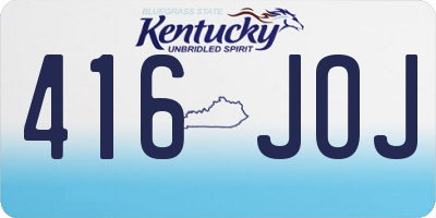 KY license plate 416JOJ