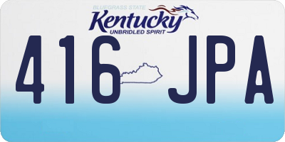 KY license plate 416JPA