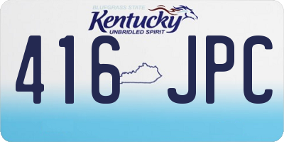 KY license plate 416JPC