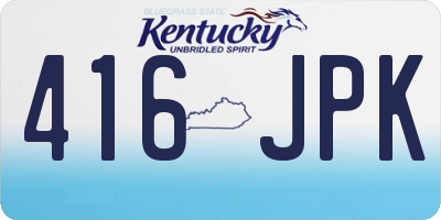 KY license plate 416JPK