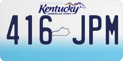 KY license plate 416JPM
