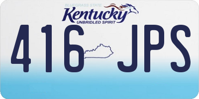 KY license plate 416JPS