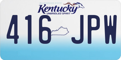 KY license plate 416JPW