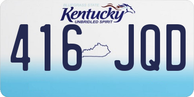KY license plate 416JQD