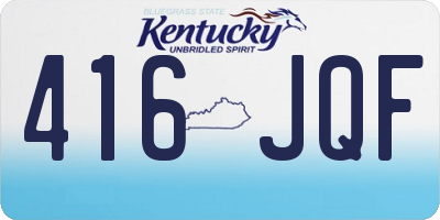 KY license plate 416JQF