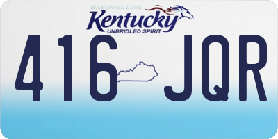 KY license plate 416JQR