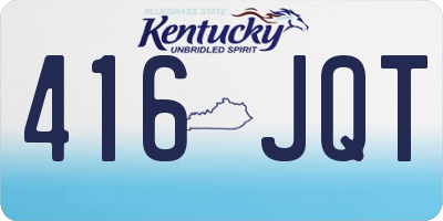 KY license plate 416JQT