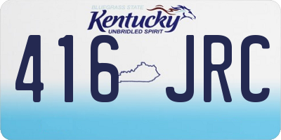 KY license plate 416JRC
