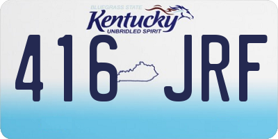 KY license plate 416JRF