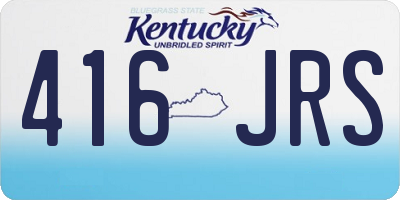 KY license plate 416JRS