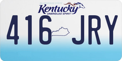 KY license plate 416JRY