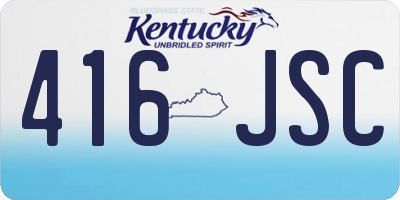 KY license plate 416JSC