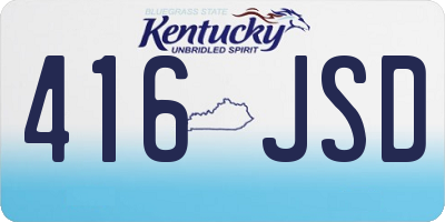 KY license plate 416JSD