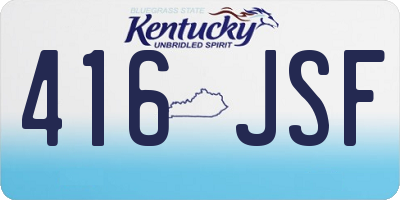 KY license plate 416JSF