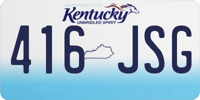 KY license plate 416JSG
