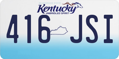 KY license plate 416JSI