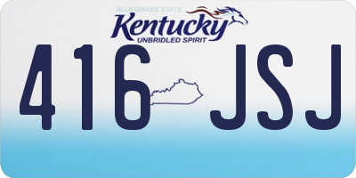 KY license plate 416JSJ