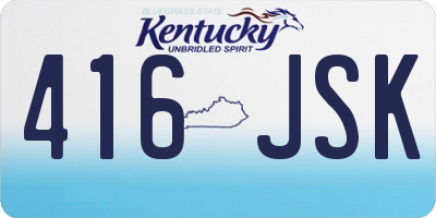 KY license plate 416JSK