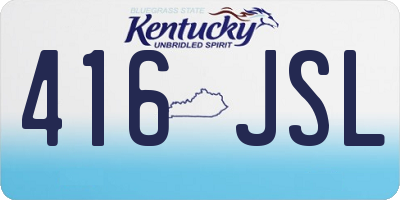 KY license plate 416JSL