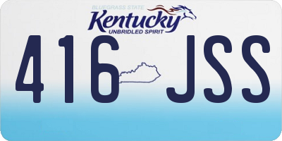 KY license plate 416JSS